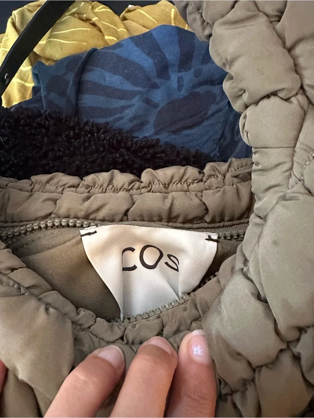 COS Olive Quilted Puffer Bag and Simon Miller Bag
